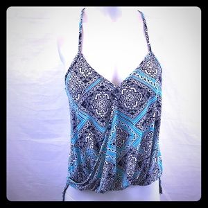 Persaya Wrap High Low Racerback Tank Top